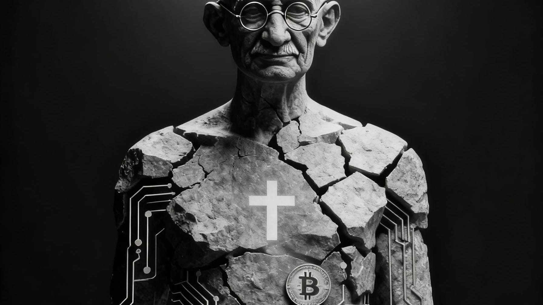 El mito que doma la rebelión: de la cruz al blockchain